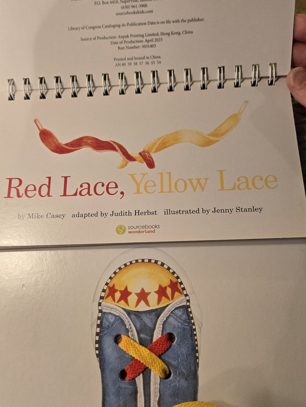 Kids Lace-Up Shoe Practice Book with Red and Yellow Laces - Picture 10 of 12